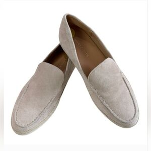 Marc Fisher Jerick‎ Suede Slip-On Loafers in Ecru Women's Size 7M